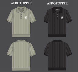 Afrotopper Striped polo shirt