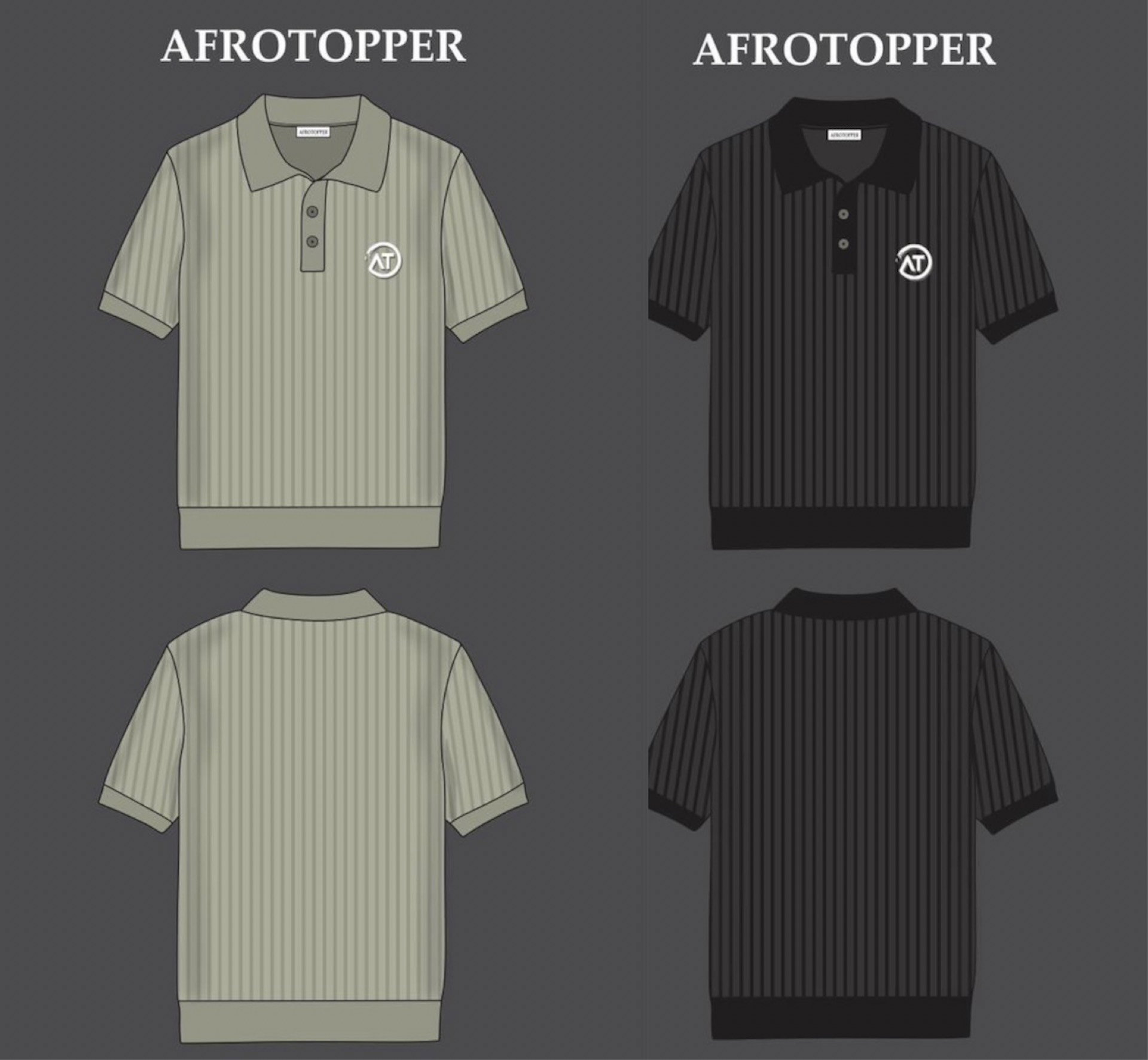 Afrotopper Striped polo shirt