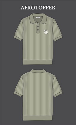 Afrotopper Striped polo shirt
