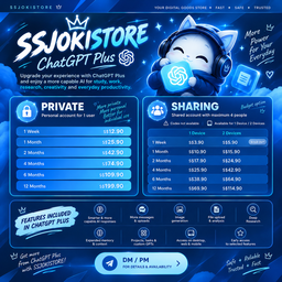 CHATGPT PLUS | PRIVATE | SHARING 