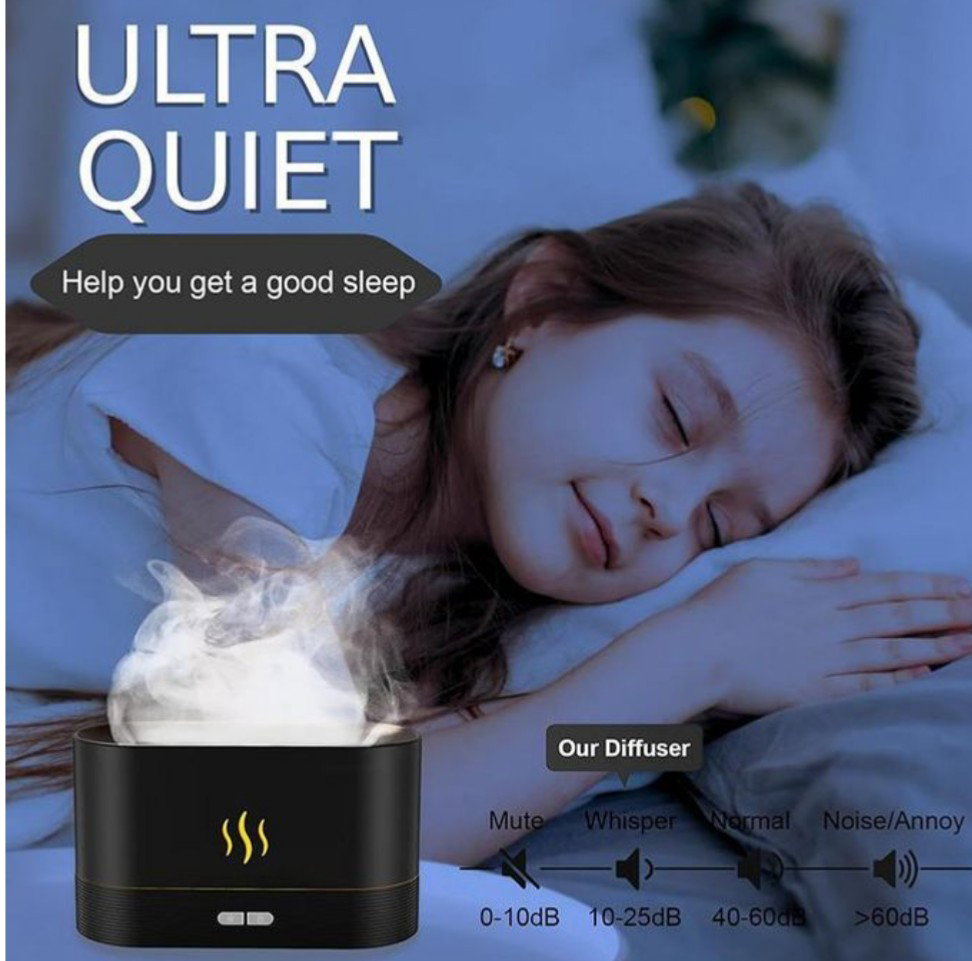 Mythco Flame Aromatherapy Humidifier, USB Ultrasonic Diffuser 180ml_2