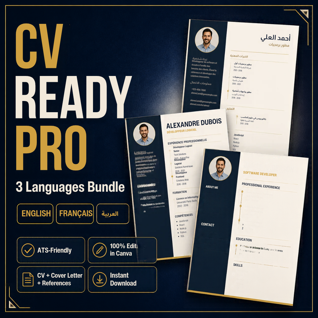 CV Ready Pro – 3 Languages Bundle