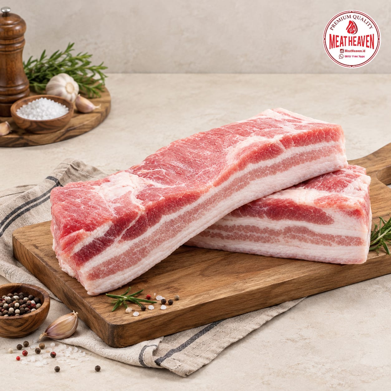 Import Denmark Pork Belly Slab ~ 1kg