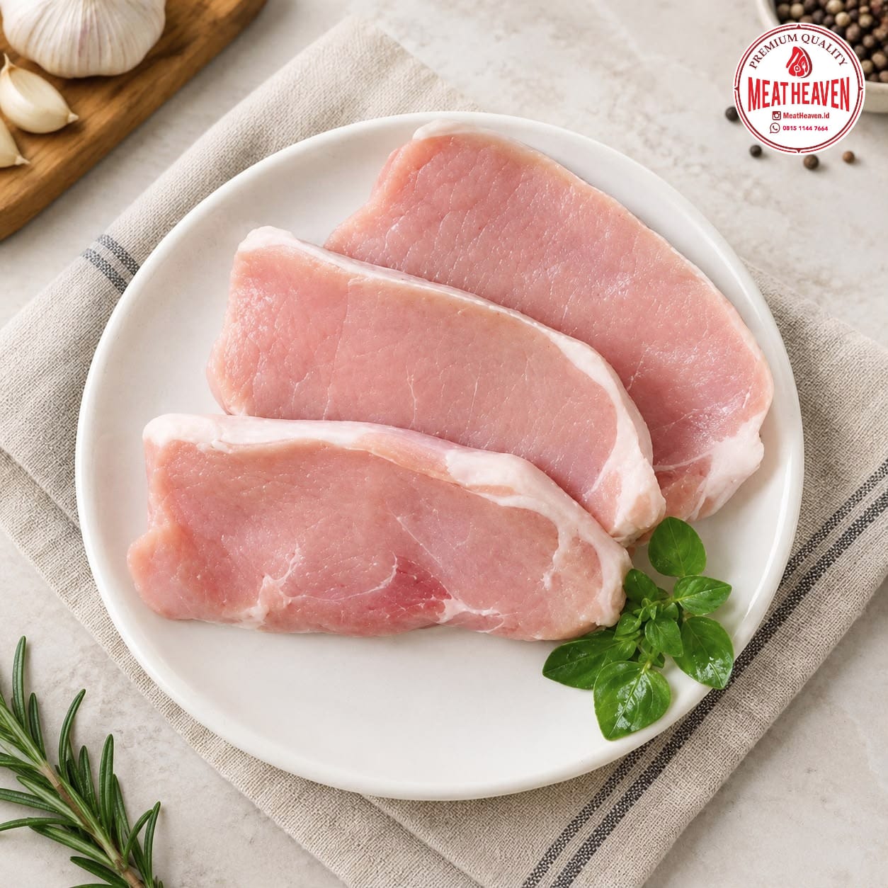 Import Pork Loin BBQ Pork Chop / Katsu cut 500gr