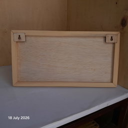 Premium Plywood "Mashallah" Engraved Calligraphy Frame - Elegant Islamic Wooden Wall Art Home Decor Size 16 x 9 Inchs ● Available 2 Option Ready-made and Customize