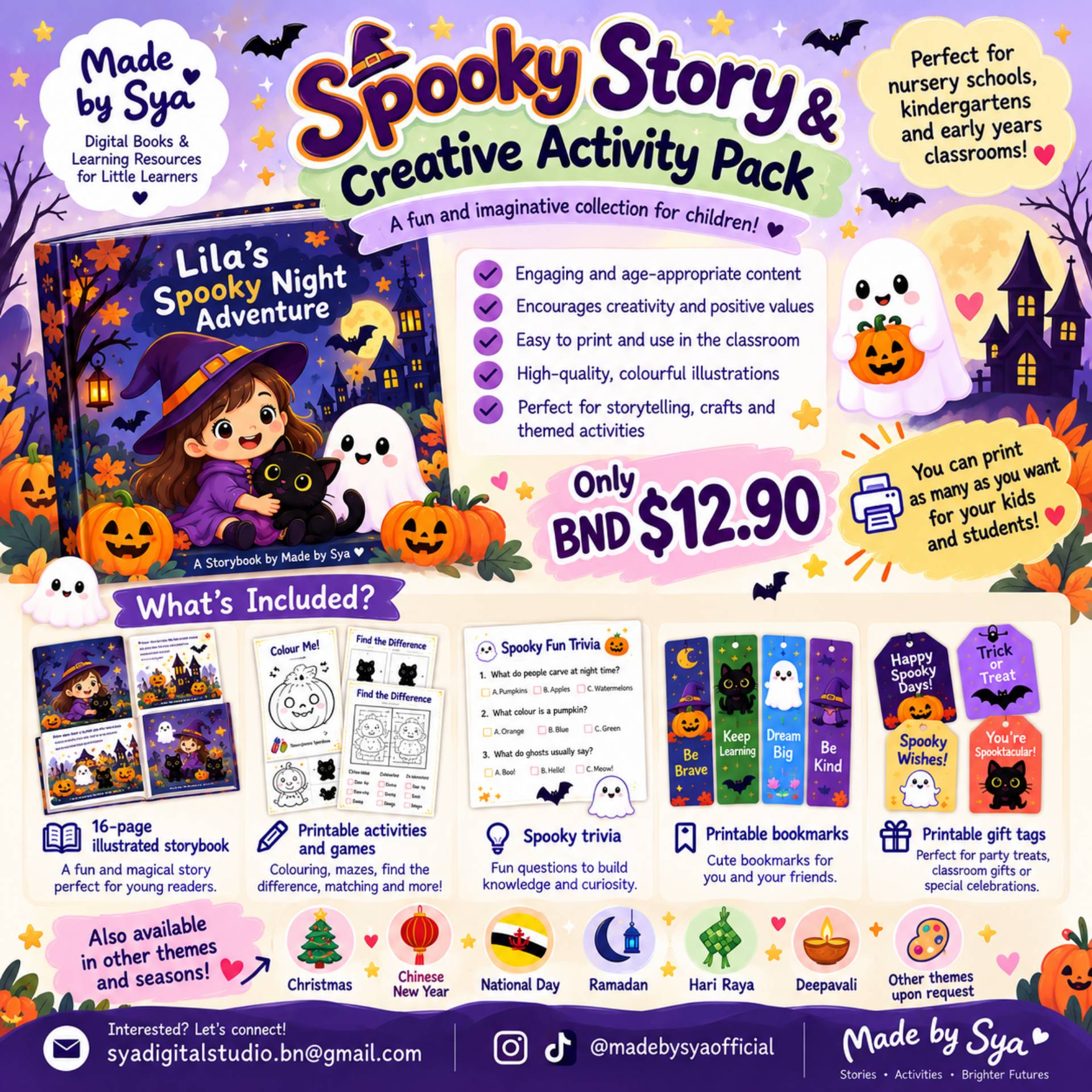 Digital Spooky Halloween Activity Bundle Package