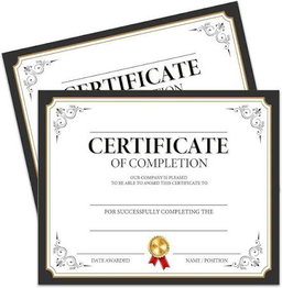 certificates & invitation