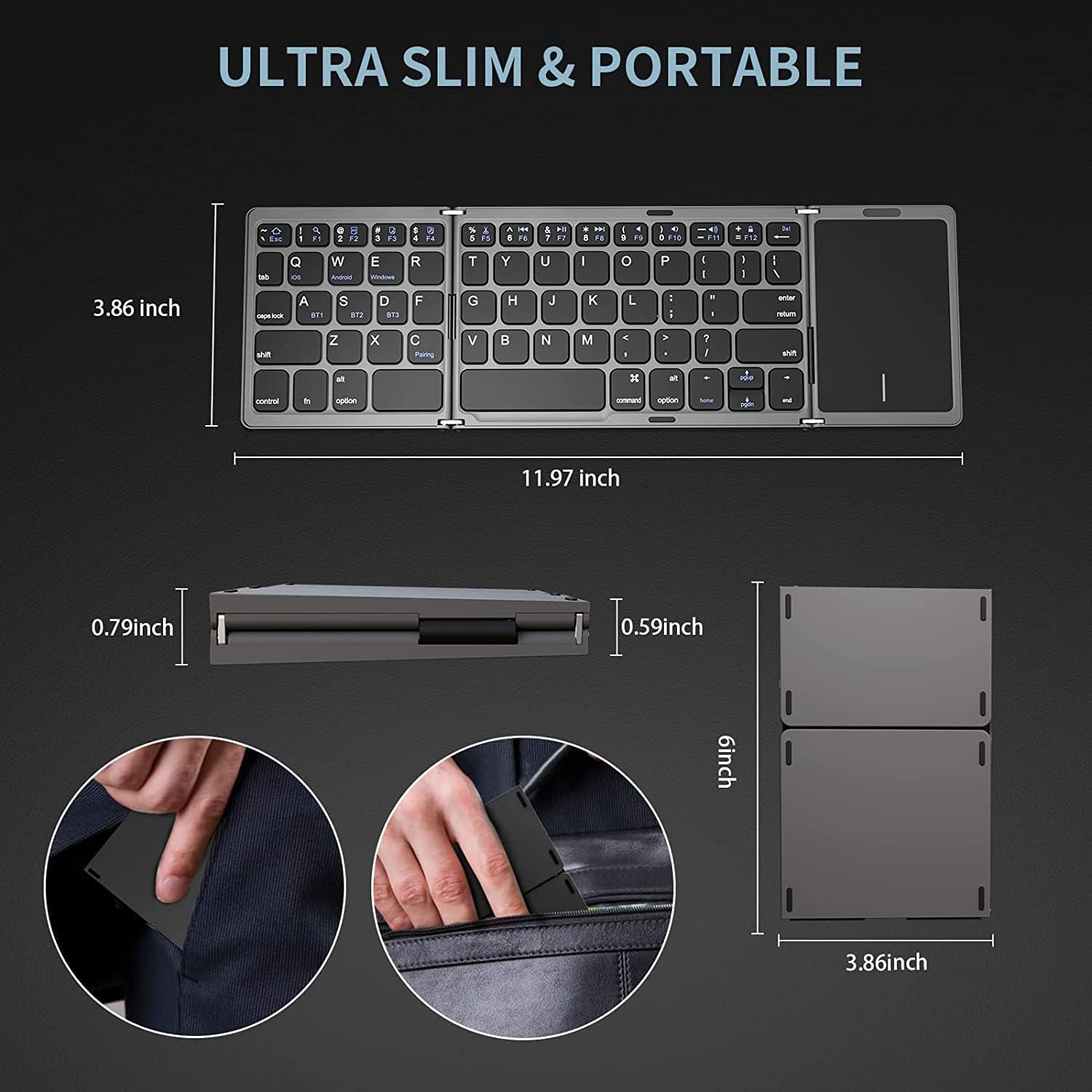 Generique Clavier bluetooth (avec touchpad) B033_4