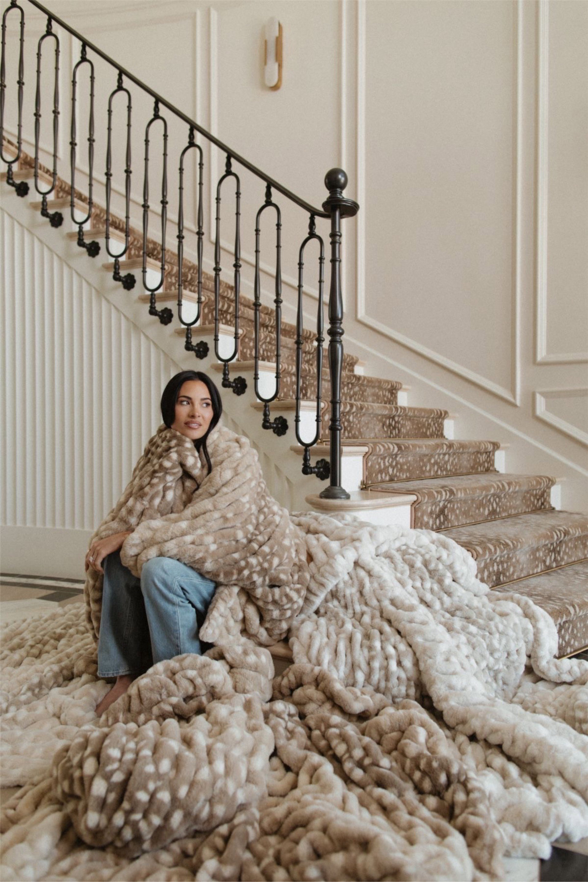 lola blankets - deer print