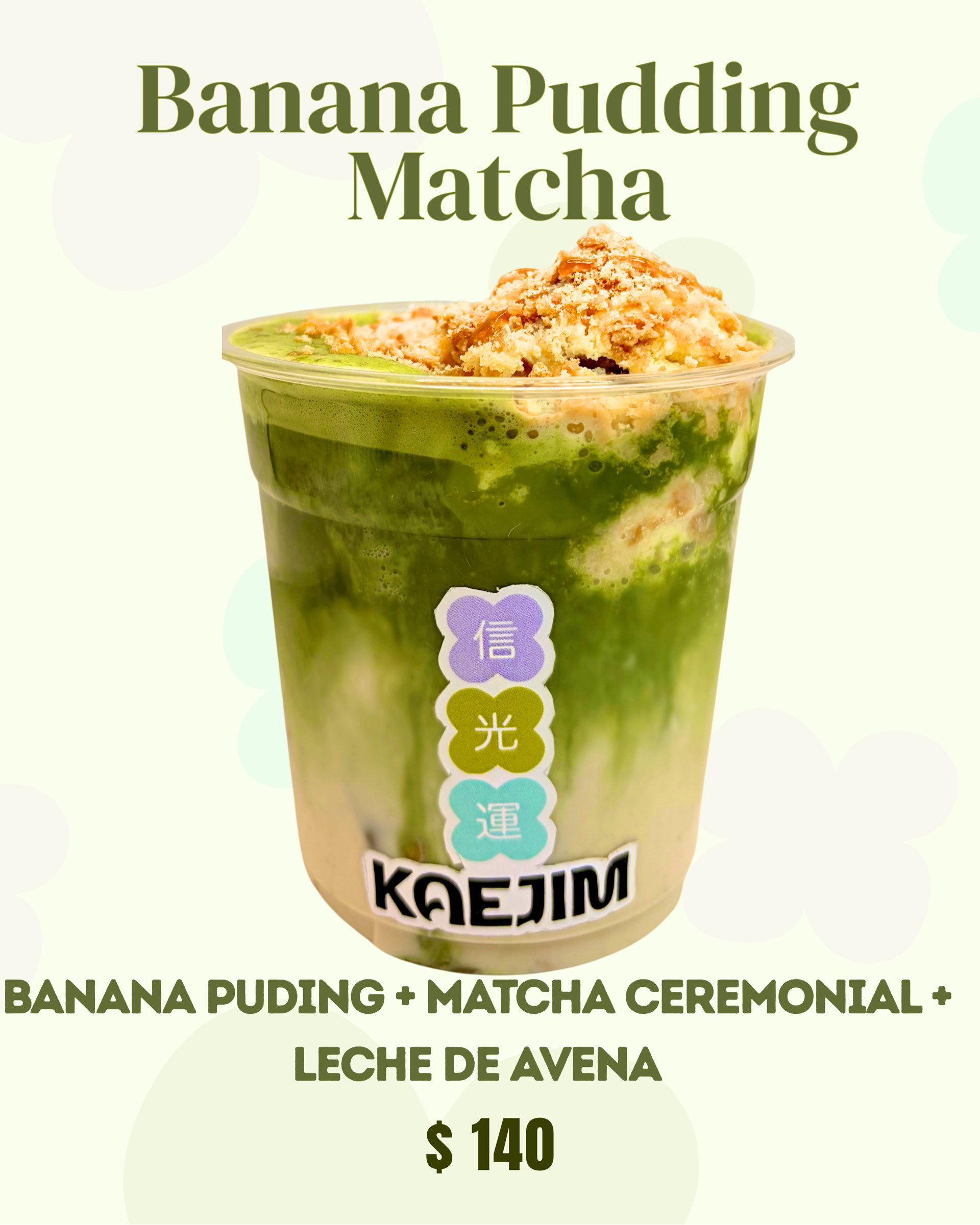 Banana pudding Matcha