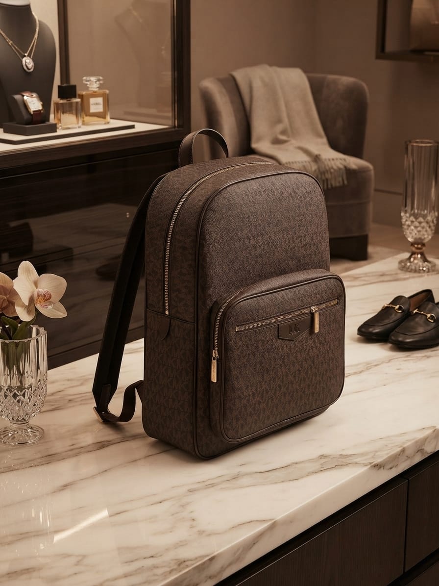 Mk full brown backpack 