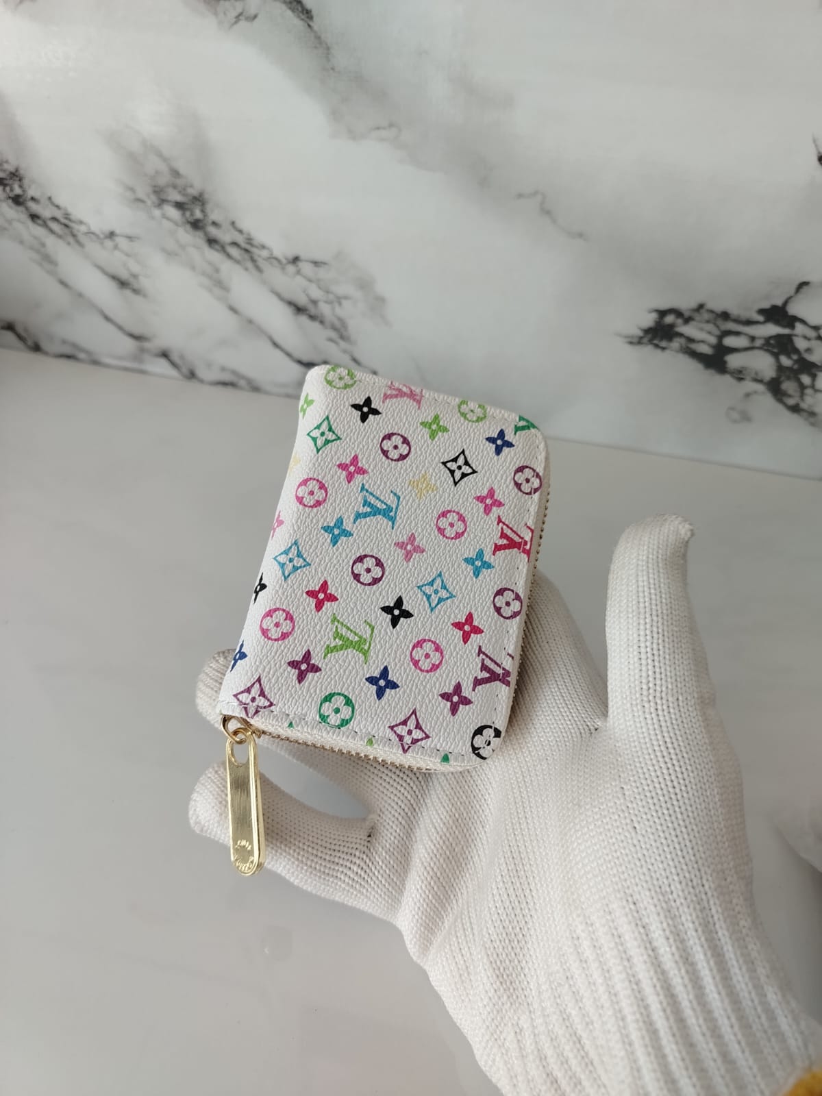 Lv cardholder rainbow