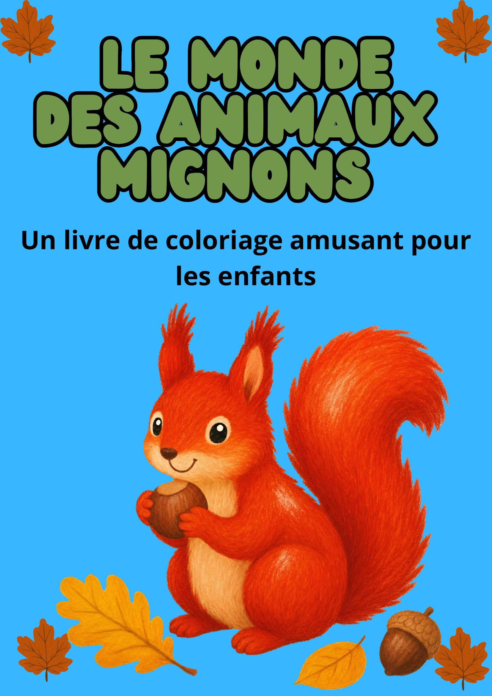 LE MONDE DES ANIMAUX MIGNONS : Un livre de coloriage amusant pour les enfants