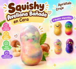 Squishy Avellana Bañada en Cera